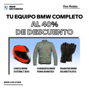 Conjunto equipamiento BMW de casco, guantes y chaqueta